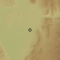 Shaded relief of the 54 km around Yangi Qal'eh, drawn from the GMTED2010 grid