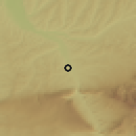 Shaded relief of the 55 km around Bālā Morġāb, drawn from the GMTED2010 grid