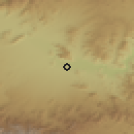Shaded relief of the 55 km around Batsawul, drawn from the GMTED2010 grid