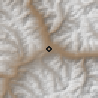 Shaded relief of the 54 km around Eškašem, drawn from the GMTED2010 grid