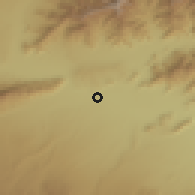 Shaded relief of the 55 km around Jalālābād, drawn from the GMTED2010 grid