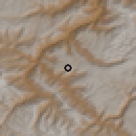 Shaded relief of the 55 km around Marġī, drawn from the GMTED2010 grid