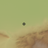 Shaded relief of the 54 km around Mazār-e Šarīf, drawn from the GMTED2010 grid