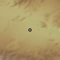 Shaded relief of the 55 km around Nāder Šāh Kawţ, drawn from the GMTED2010 grid