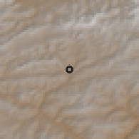 Shaded relief of the 55 km around Panjāb, drawn from the GMTED2010 grid