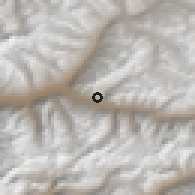 Shaded relief of the 54 km around Qal'eh-ye Panjeh, drawn from the GMTED2010 grid
