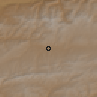 Shaded relief of the 55 km around Šahrak, drawn from the GMTED2010 grid