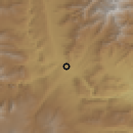 Shaded relief of the 55 km around Sarawbi, drawn from the GMTED2010 grid