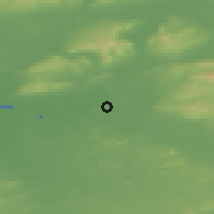 Shaded relief of the 48 km around Annacotty, drawn from the GMTED2010 grid