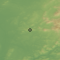 Shaded relief of the 48 km around Baltinglass, drawn from the GMTED2010 grid