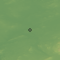 Shaded relief of the 48 km around Banagher, drawn from the GMTED2010 grid