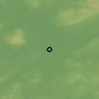 Shaded relief of the 48 km around Belturbet, drawn from the GMTED2010 grid