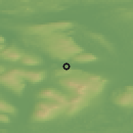 Shaded relief of the 48 km around Blacklion, drawn from the GMTED2010 grid