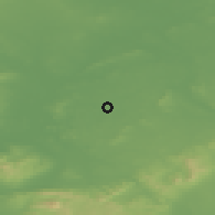 Shaded relief of the 48 km around Borrisokane, drawn from the GMTED2010 grid