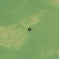 Shaded relief of the 48 km around Borrisoleigh, drawn from the GMTED2010 grid