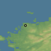 Shaded relief of the 47 km around Brinlack, drawn from the GMTED2010 grid