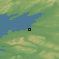 Shaded relief of the 48 km around Bundoran, drawn from the GMTED2010 grid