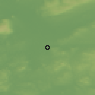 Shaded relief of the 48 km around Butlersbridge, drawn from the GMTED2010 grid