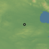 Shaded relief of the 48 km around Ardee, drawn from the GMTED2010 grid