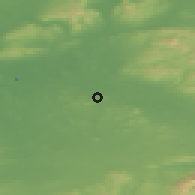 Shaded relief of the 49 km around Caherconlish, drawn from the GMTED2010 grid