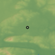 Shaded relief of the 49 km around Callan, drawn from the GMTED2010 grid