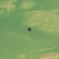 Shaded relief of the 49 km around Cappamore, drawn from the GMTED2010 grid