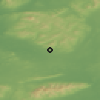 Shaded relief of the 49 km around Cappawhite, drawn from the GMTED2010 grid