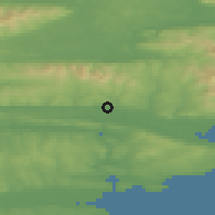 Shaded relief of the 49 km around Cappoquin, drawn from the GMTED2010 grid