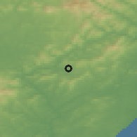 Shaded relief of the 48 km around Carnew, drawn from the GMTED2010 grid