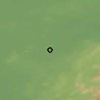 Shaded relief of the 48 km around Carragh, drawn from the GMTED2010 grid