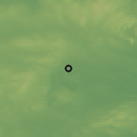 Shaded relief of the 48 km around Carrickmacross, drawn from the GMTED2010 grid