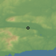 Shaded relief of the 49 km around Carrick-on-Suir, drawn from the GMTED2010 grid
