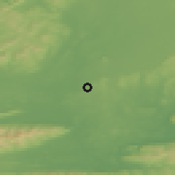 Shaded relief of the 49 km around Cashel, drawn from the GMTED2010 grid
