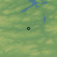 Shaded relief of the 48 km around Castlefin, drawn from the GMTED2010 grid
