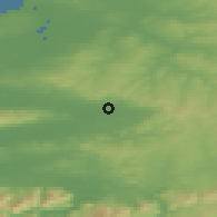 Shaded relief of the 49 km around Castleisland, drawn from the GMTED2010 grid