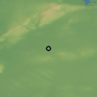 Shaded relief of the 48 km around Charlestown-Bellahy, drawn from the GMTED2010 grid