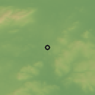 Shaded relief of the 48 km around Abbeyleix, drawn from the GMTED2010 grid