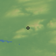 Shaded relief of the 48 km around Ardskeagh, drawn from the GMTED2010 grid