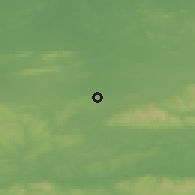 Shaded relief of the 49 km around Charleville, drawn from the GMTED2010 grid