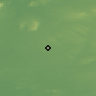 Shaded relief of the 48 km around Claremorris, drawn from the GMTED2010 grid