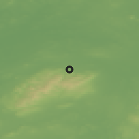 Shaded relief of the 48 km around Clonaslee, drawn from the GMTED2010 grid