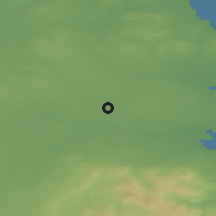Shaded relief of the 48 km around Clonee Village, drawn from the GMTED2010 grid