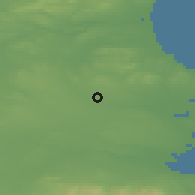 Shaded relief of the 48 km around Ashbourne, drawn from the GMTED2010 grid