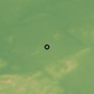 Shaded relief of the 48 km around Cloughjordan, drawn from the GMTED2010 grid