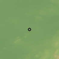 Shaded relief of the 48 km around Coill Dubh, drawn from the GMTED2010 grid