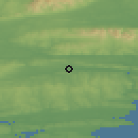 Shaded relief of the 49 km around Conna, drawn from the GMTED2010 grid