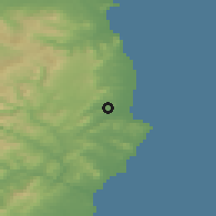 Shaded relief of the 48 km around Ashford, drawn from the GMTED2010 grid