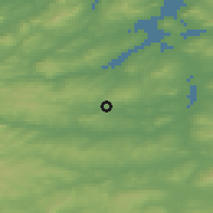 Shaded relief of the 48 km around Convoy, drawn from the GMTED2010 grid