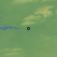 Shaded relief of the 48 km around Coonagh, drawn from the GMTED2010 grid