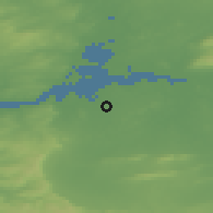 Shaded relief of the 49 km around Askeaton, drawn from the GMTED2010 grid